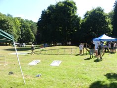 Die Rollenrutsche beim Spielfest am Eisweiher