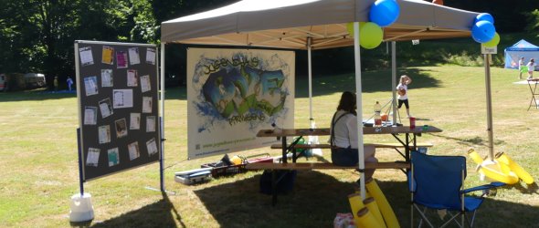 Stand vom Jugendhaus ONE beim Spielfest am Eisweiher