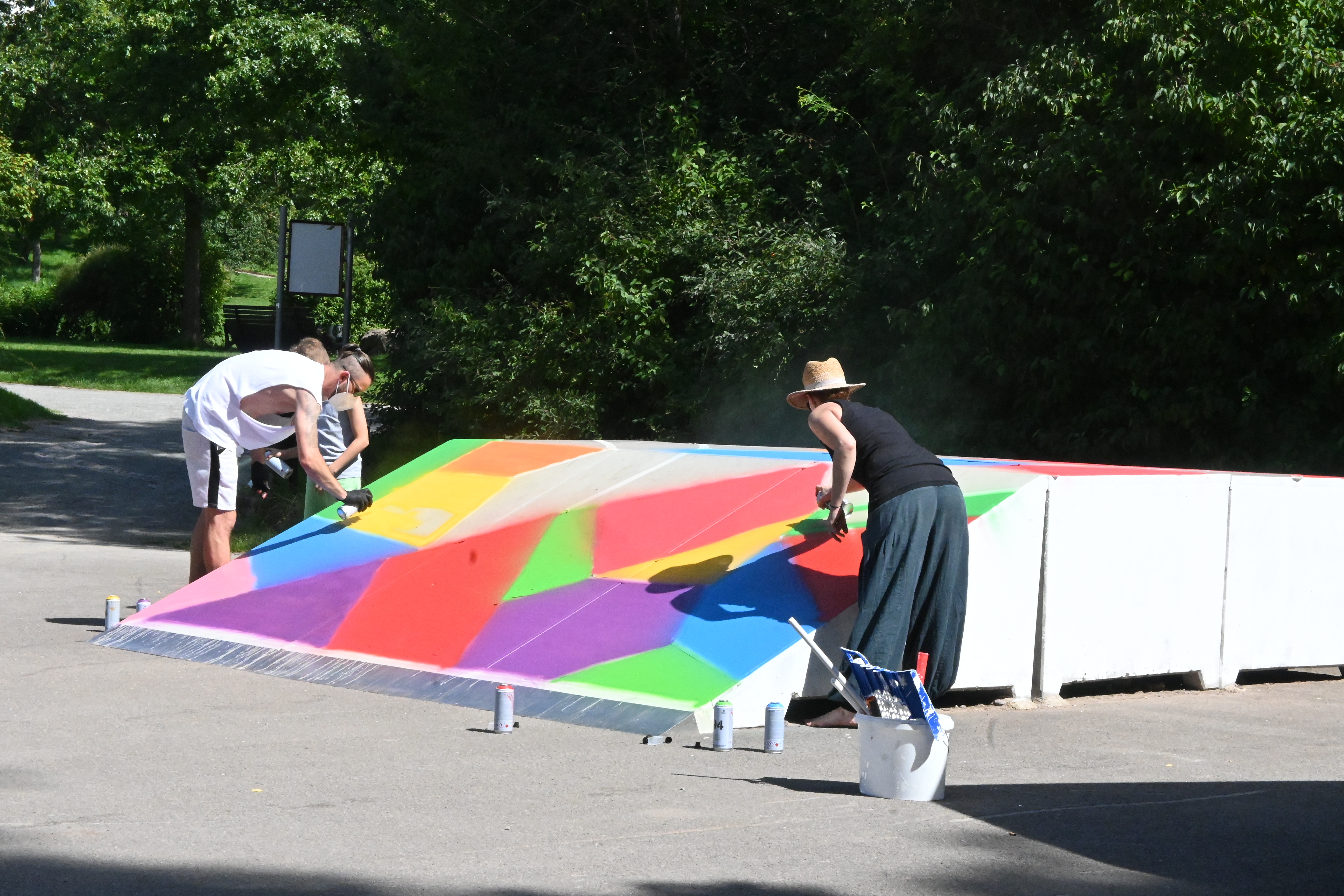 Beim Graffiti-Workshop im Strecktal Beim Graffiti-Workshop im Strecktal