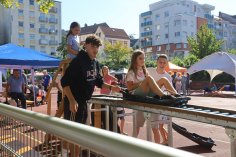 Die Rollenrutsche beim Kinderspieltag