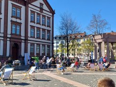 Blick auf den Exerzierplatz bei "Spiel und Spaß auf dem Exe"