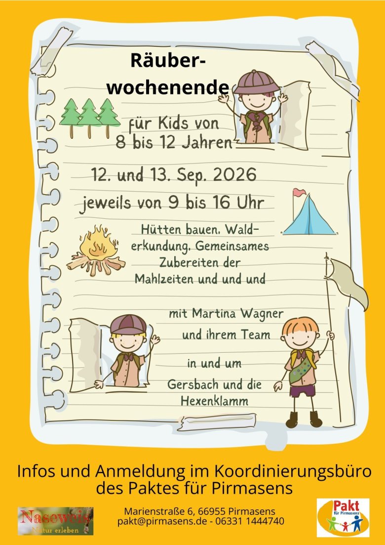 Flyer Räuberwochenende September 2026