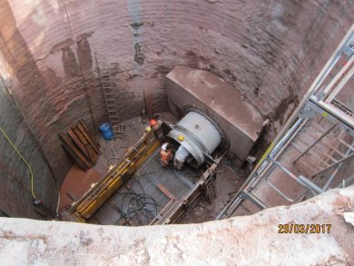Baustelle Kanaldurchpressung Finkengarten Baustelle Kanaldurchpressung Finkengarten