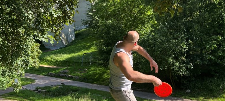 Discgolf Discgolfwurf Nachsorgegruppe