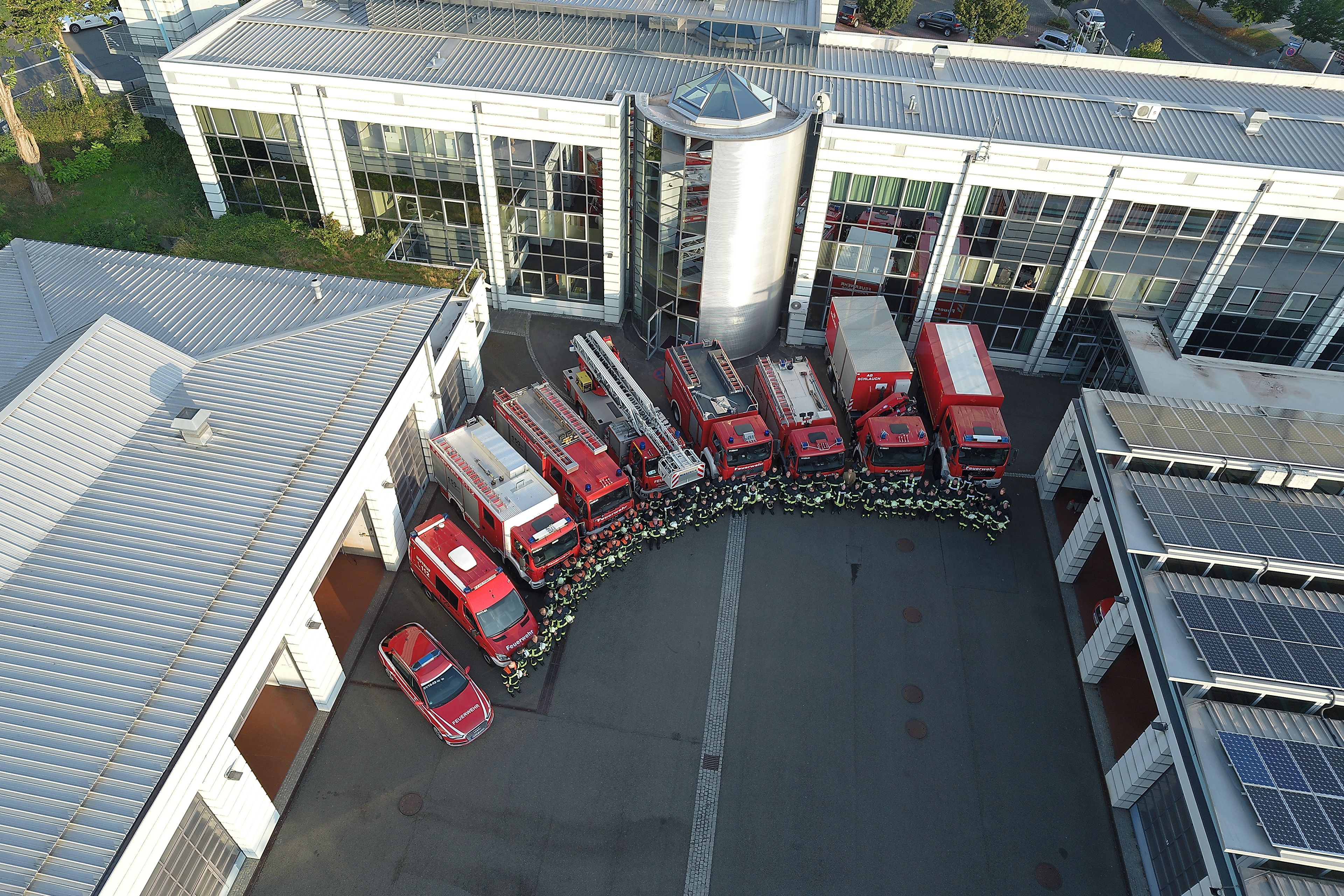 Feuerwache von oben Feuerwache Pirmasens von oben