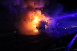 LKW Brand B 10 Löschung des LKW Brands bei der B 10