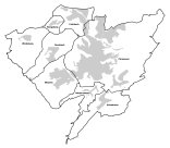 Ortsbezirke Karte der sieben Ortsbezirke von Pirmasens
