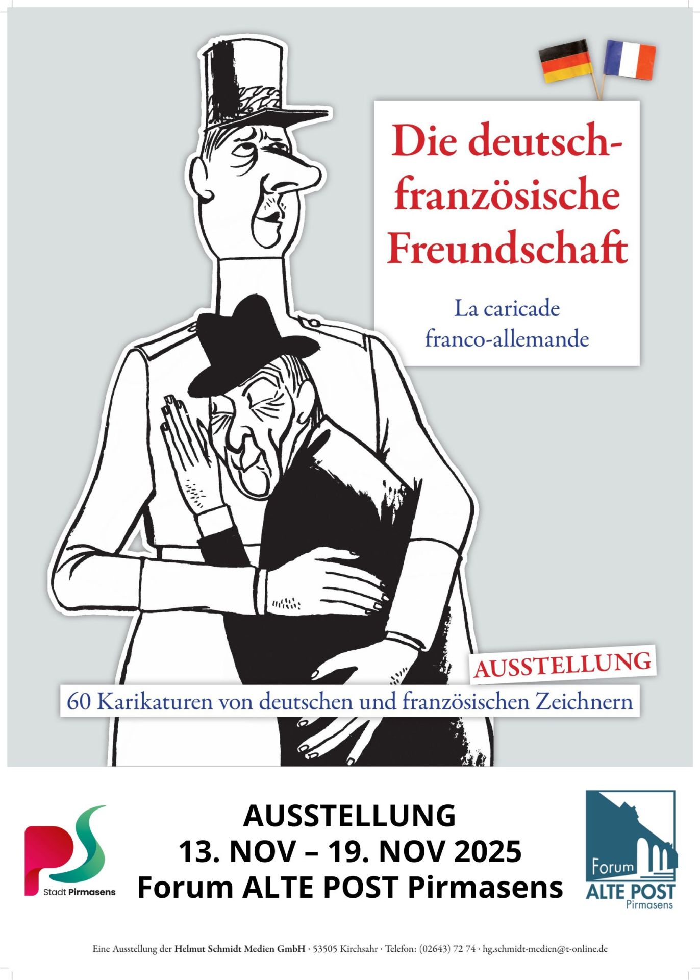 Plakat Karikatur-Ausstellung "Die deutsch-französische Freundschaft" Plakat Karikatur-Ausstellung "Die deutsch-französische Freundschaft"