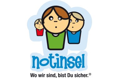 Logo - Notinsel mit Slogan wo wir sind, bist du sicher 
