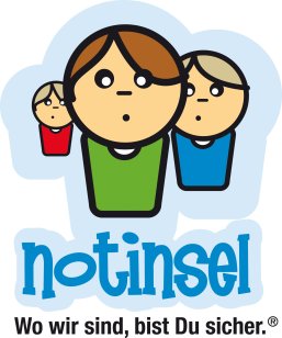 Logo - Notinsel Logo - Notinsel mit Slogan wo wir sind, bist du sicher