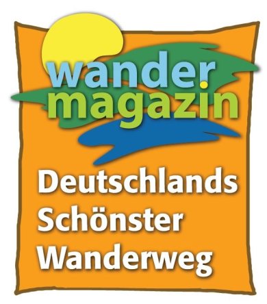 Logo Wandermagazin Logo Wandermagazin mit Text Deutschlands schönster Wanderweg