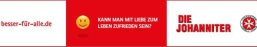 Logo - Johanniter Logo - Johanniter mit Text kann man mit Liebe zum Leben zufrieden sein?