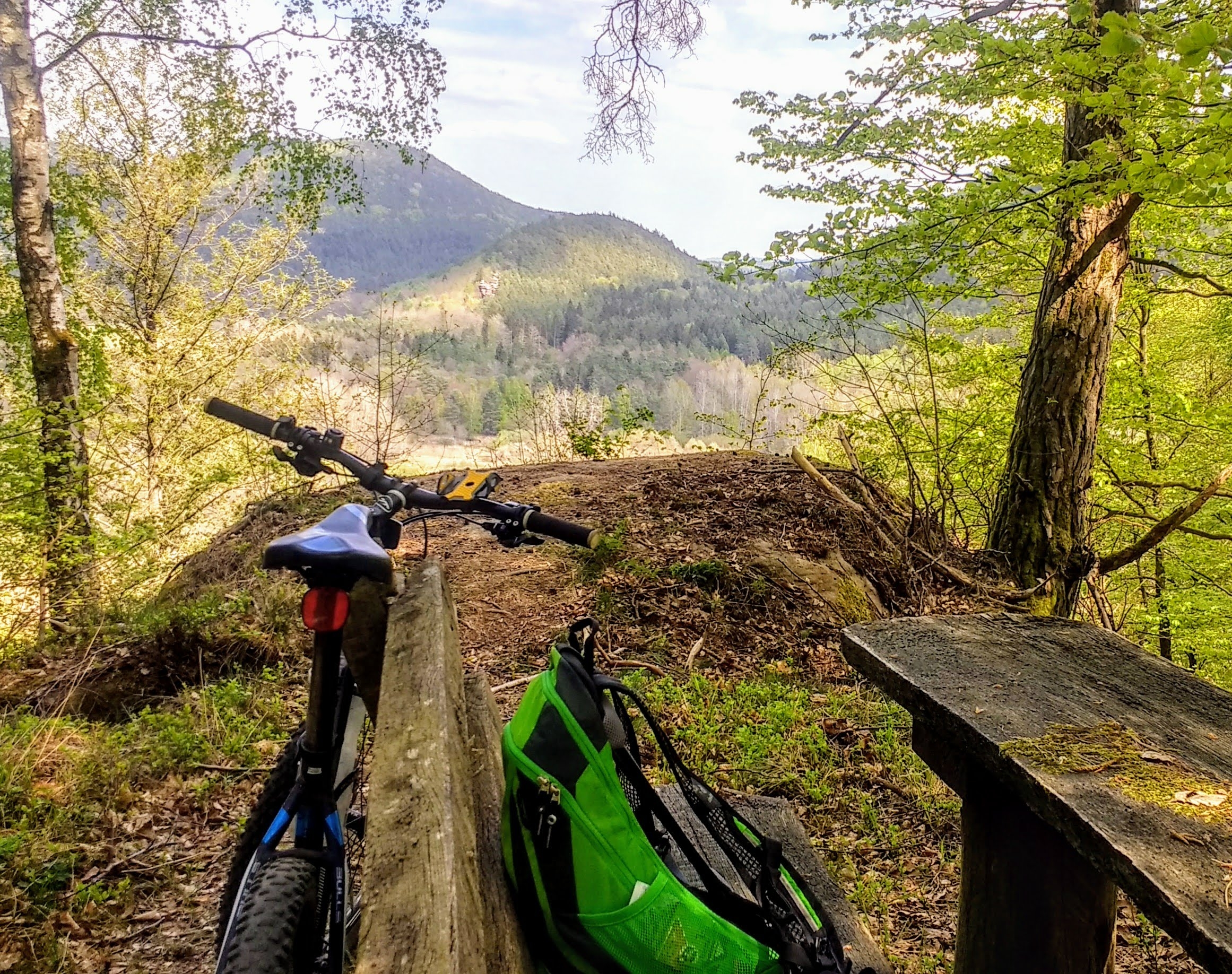 Mountainbike Aussicht Mountainbike mit schöner Aussicht