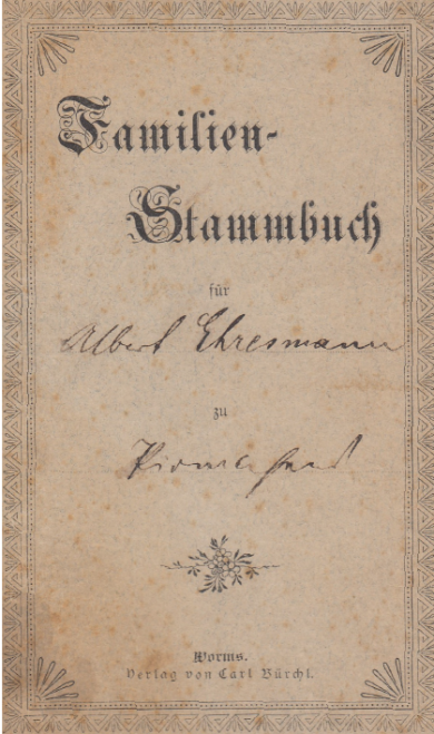 Familienstammbuch Familienstammbuch