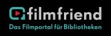 Logo Filmfriend Logo Filmfriend mit Slogan das Filmportal für Bibliotheken