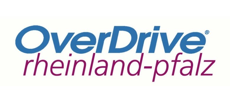 Logo OverDrive RLP Logo von OverDrive Rheinland-Pfalz in Blau und Dunkelrot