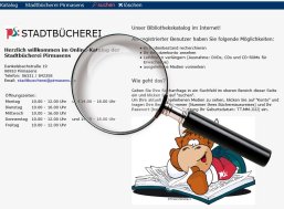 Stadtbuecherei Onlinesuche Startseite des Internetkatalogs der Stadtbücherei Pirmasens
