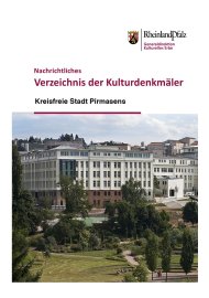 Kulturdenkmäler Pirmasens Kulturdenkmäler Pirmasens Überblick