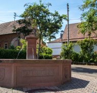 Dorfbrunnen Erlenbrunn Blick auf Dorfbrunnen Erlenbrunn